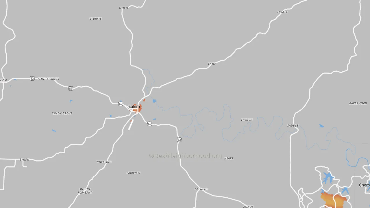 Bike Grade map of Fulton County, AR