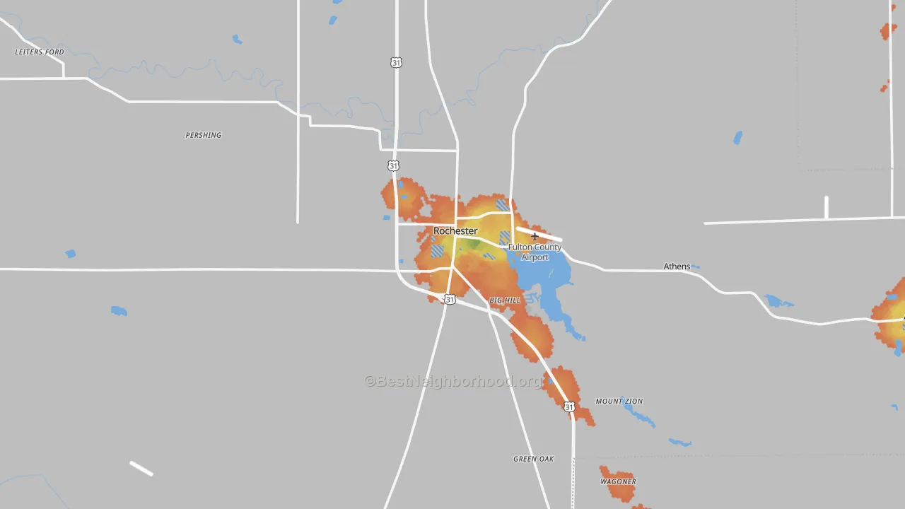 Bike Grade map of Fulton County, IN