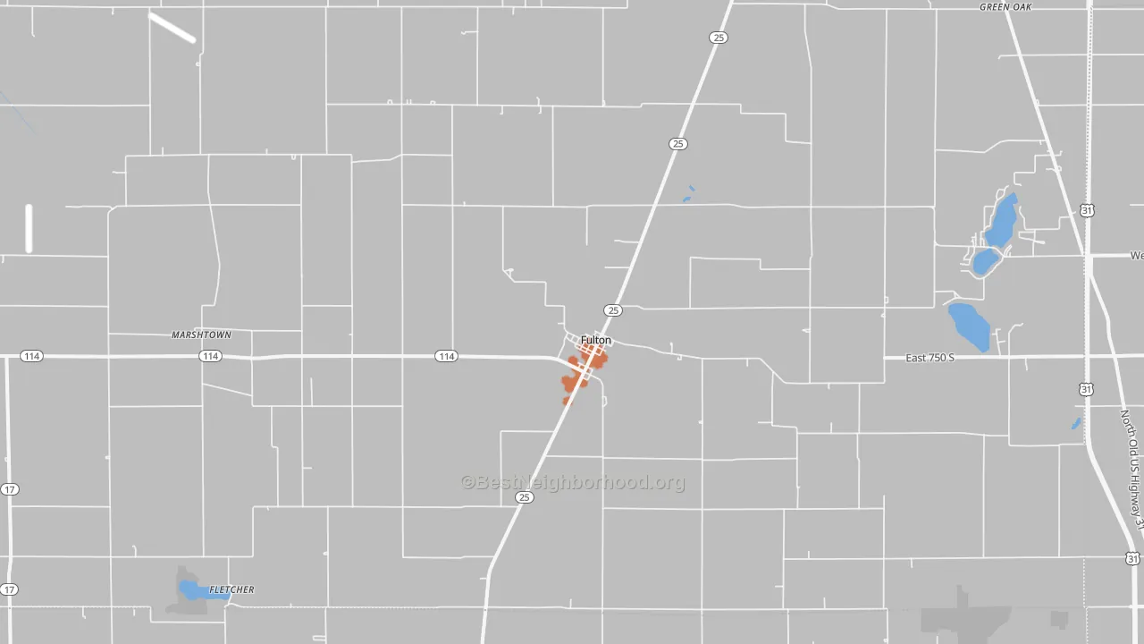 Bike Grade map of Fulton, IN