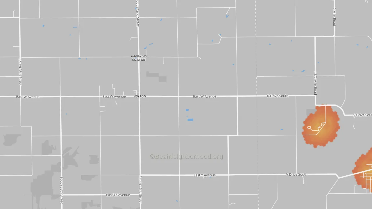Bike Grade map of Fulton, MI
