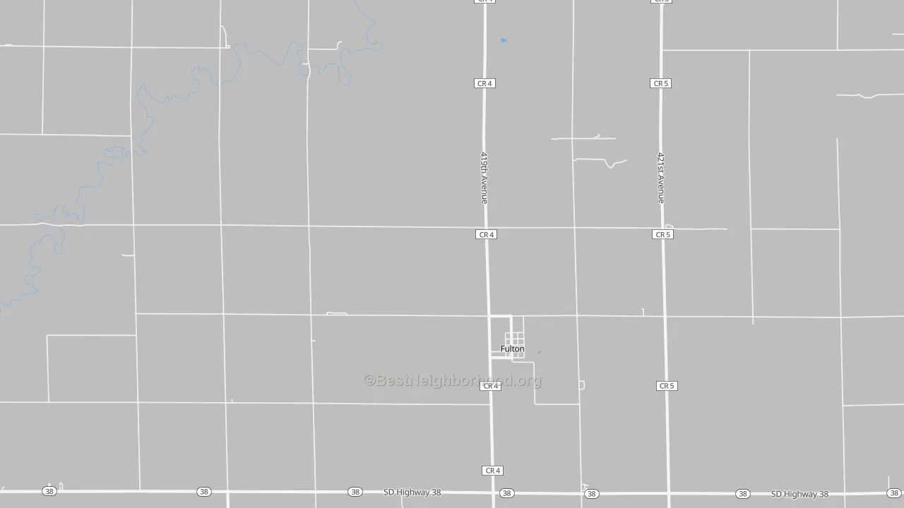 Bike Grade map of Fulton, SD