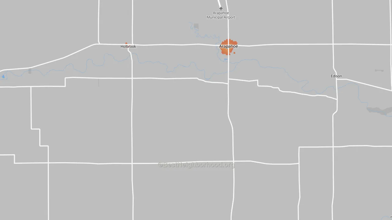 Bike Grade map of Furnas County, NE