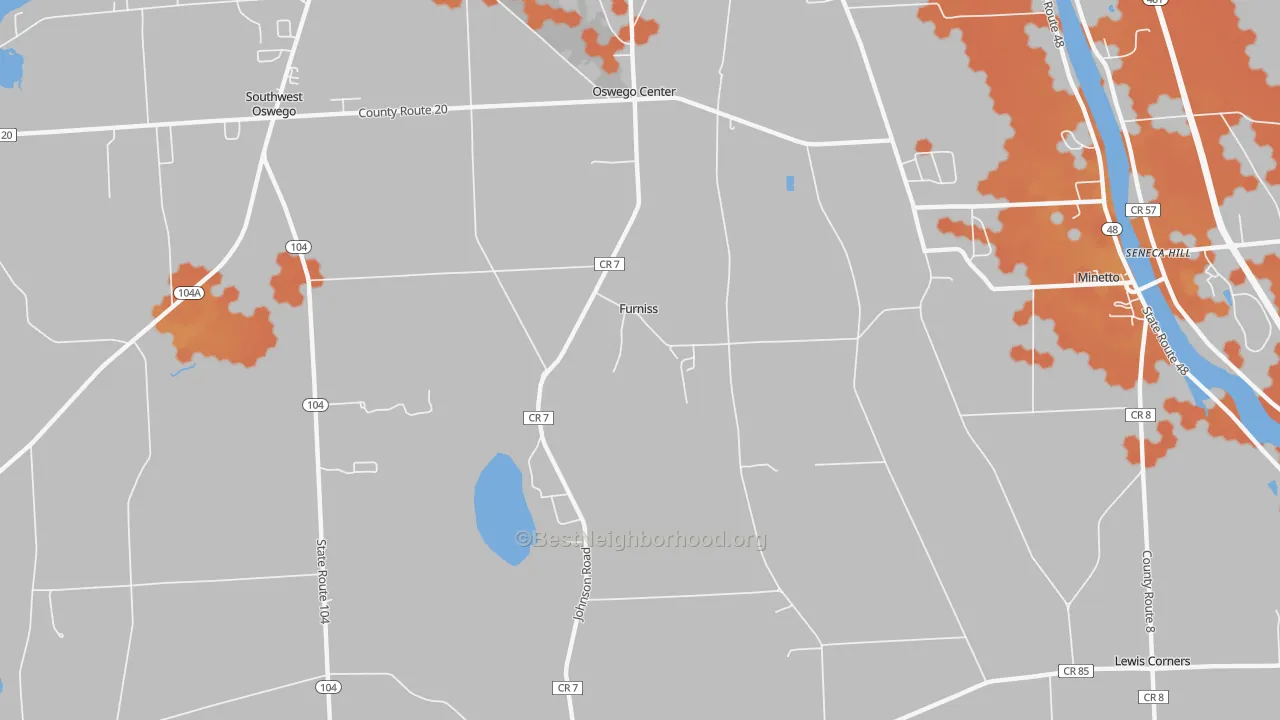Bike Grade map of Furniss, NY