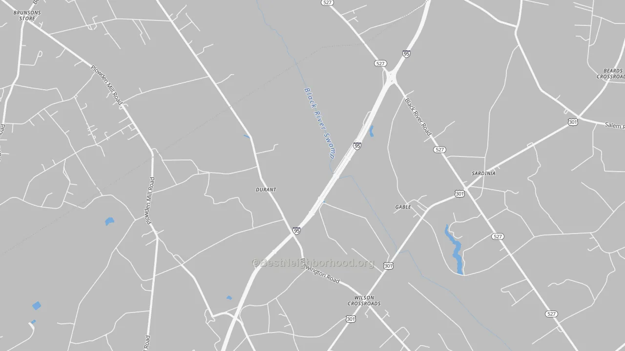 Bike Grade map of Gable, SC