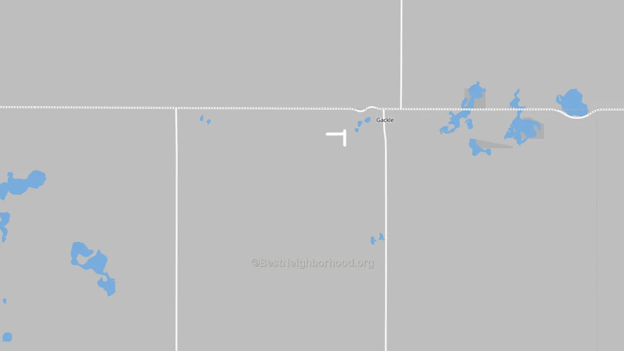 Bike Grade map of Gackle, ND