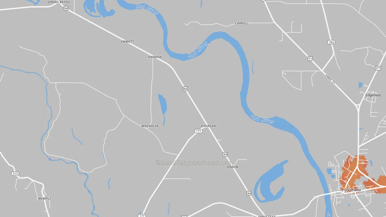 Bike Grade map of Gahagan, LA