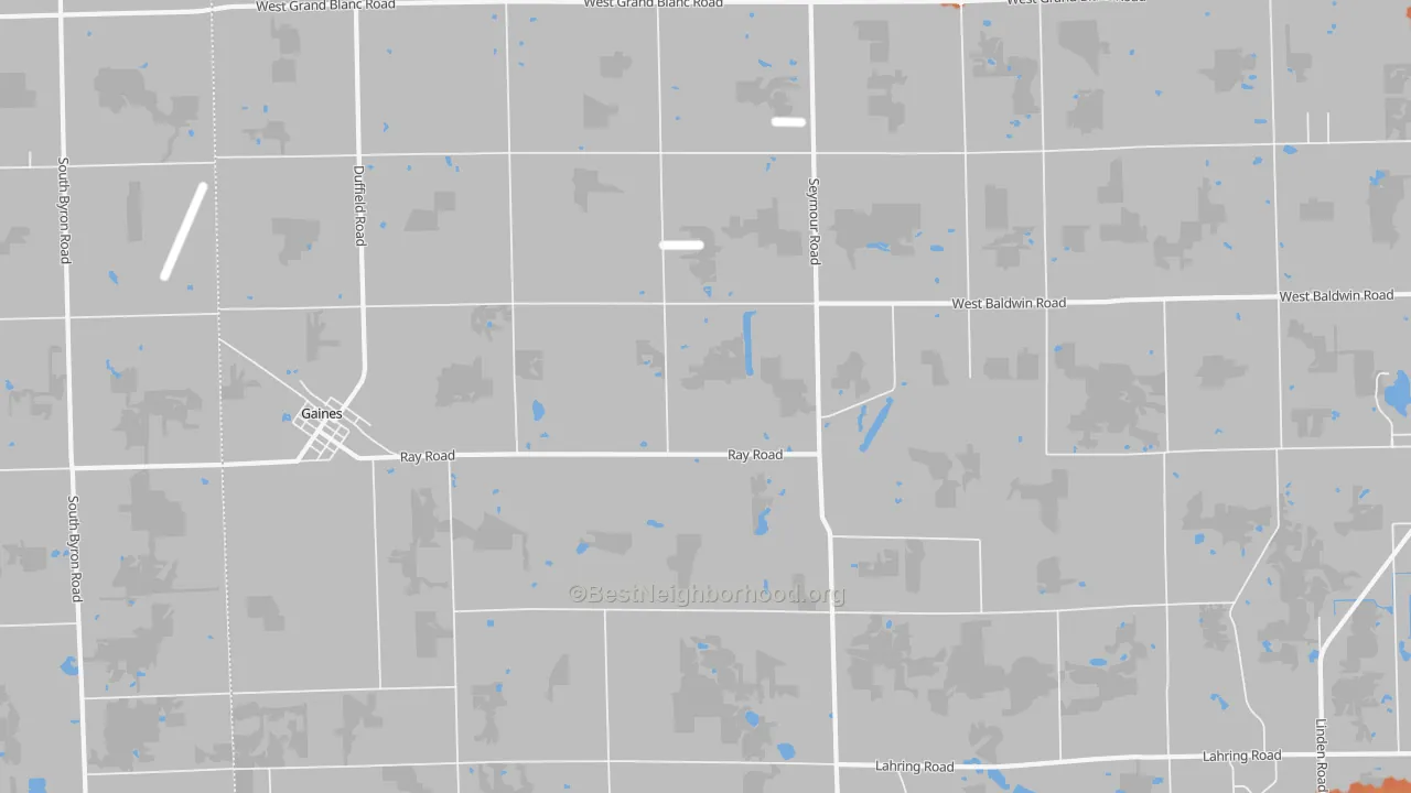 Bike Grade map of Gaines, MI