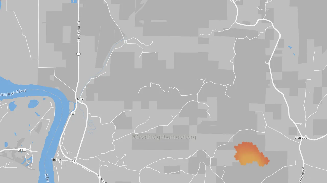 Bike Grade map of Gale, IL
