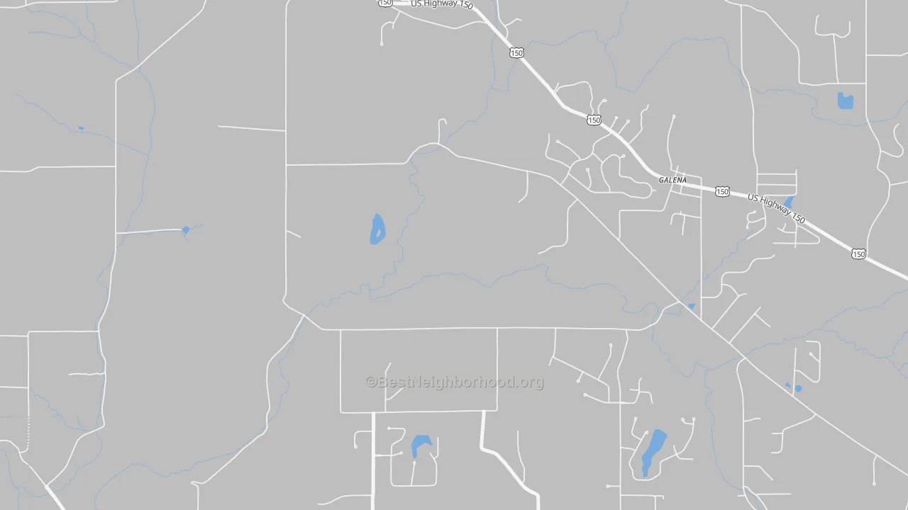 Bike Grade map of Galena, IN
