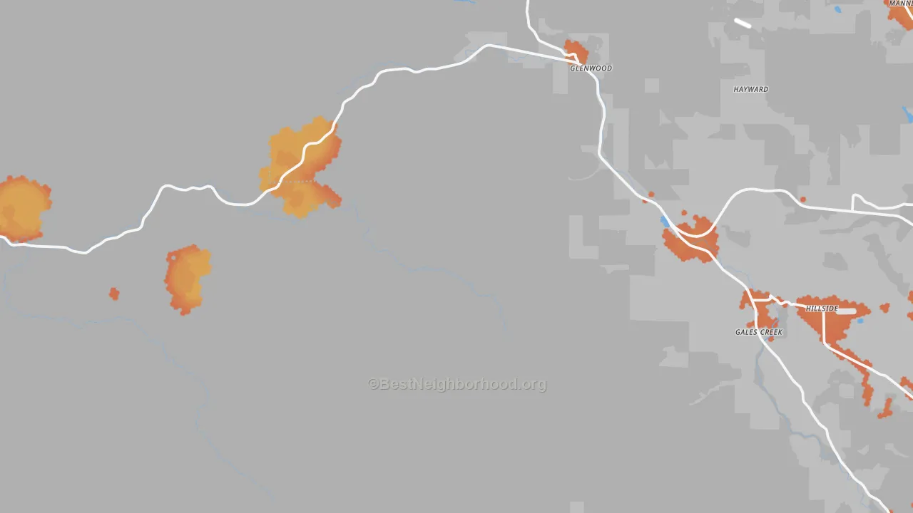 Bike Grade map of Gales Creek, OR