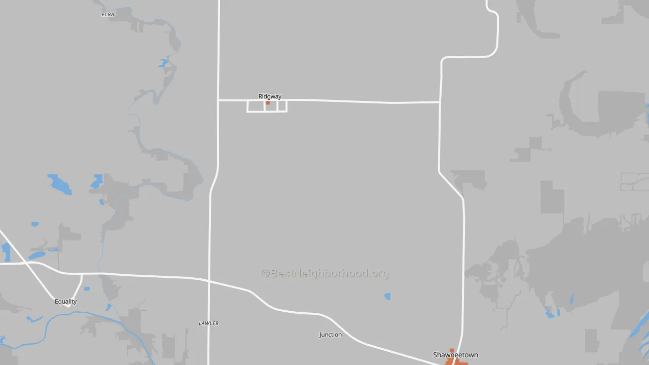 Bike Grade map of Gallatin County, IL