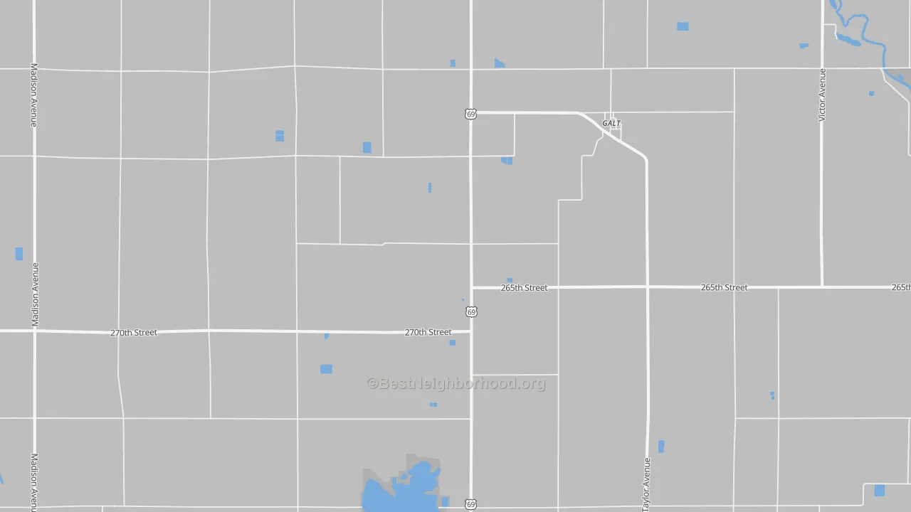 Bike Grade map of Galt, IA