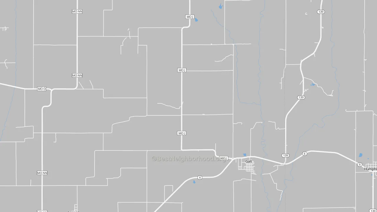 Bike Grade map of Galt, MO