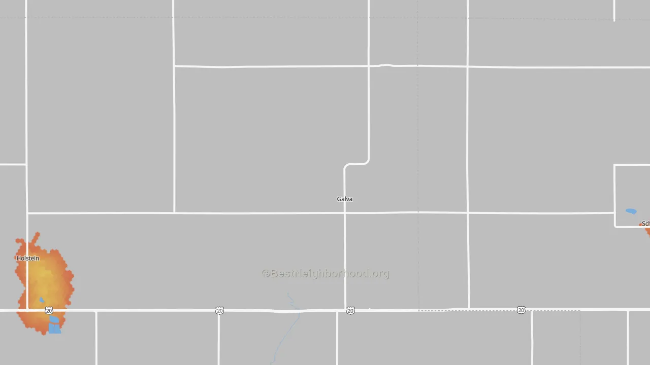 Bike Grade map of Galva, IA