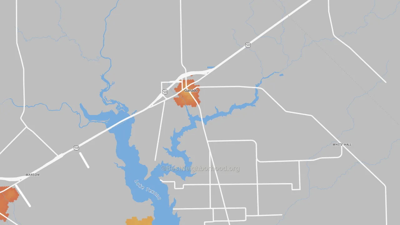 Bike Grade map of Ganado, TX