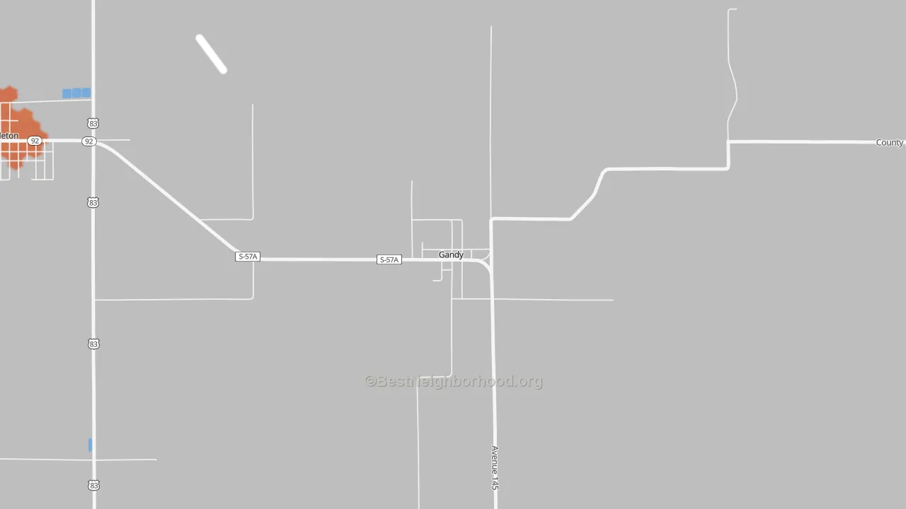 Bike Grade map of Gandy, NE