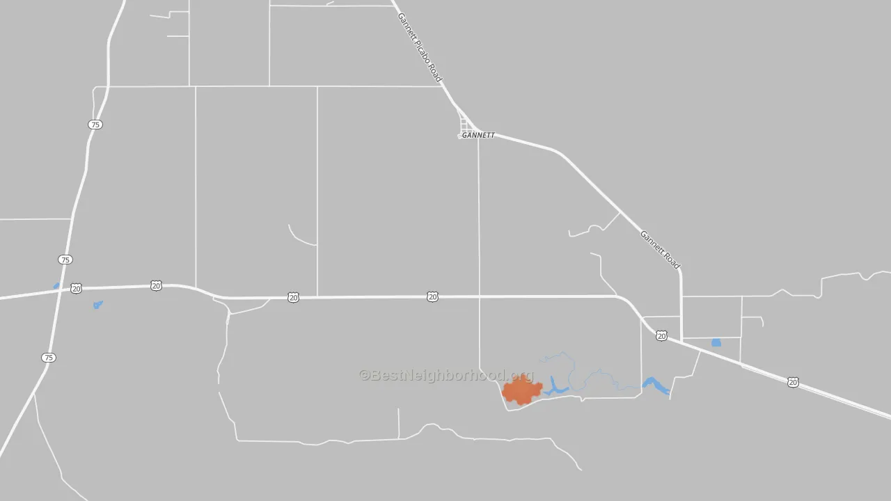 Bike Grade map of Gannett, ID