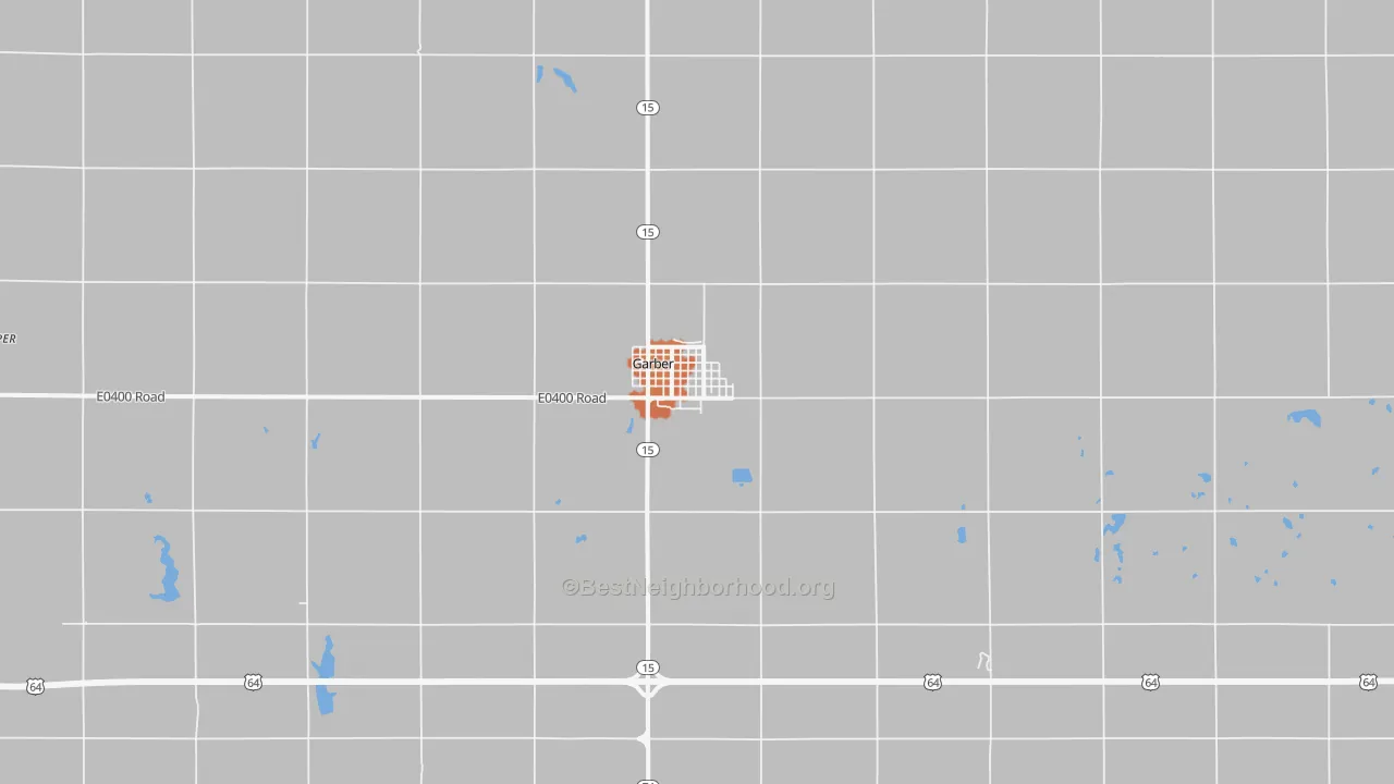 Bike Grade map of Garber, OK