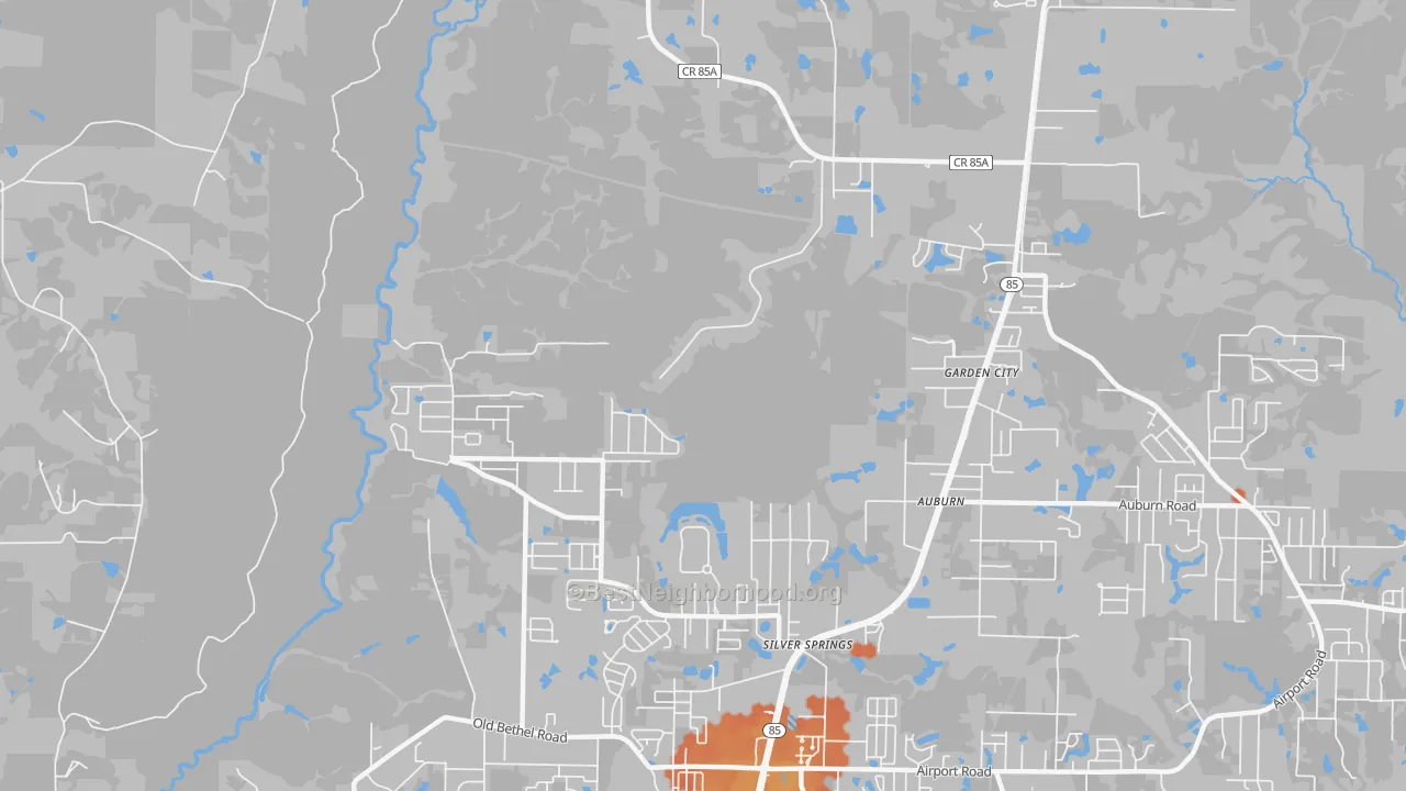 Bike Grade map of Garden City, FL