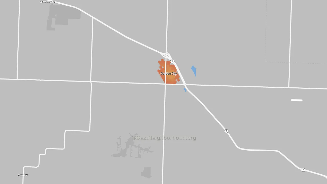 Bike Grade map of Garden City, MO