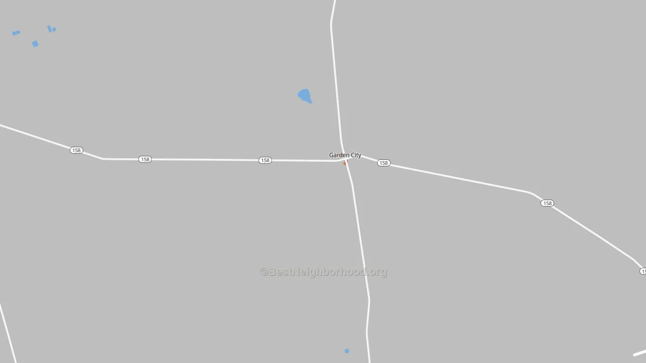 Bike Grade map of Garden City, TX