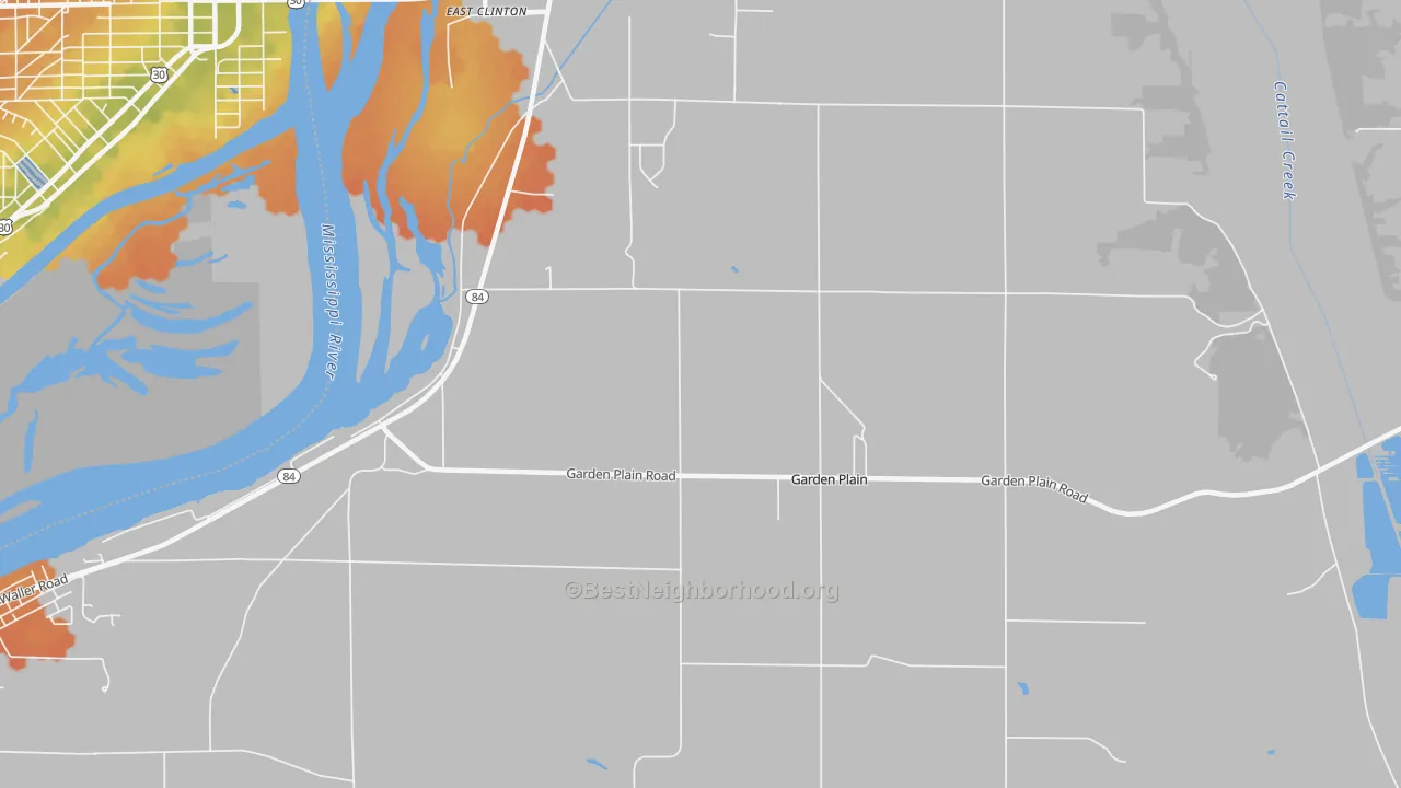 Bike Grade map of Garden Plain, IL