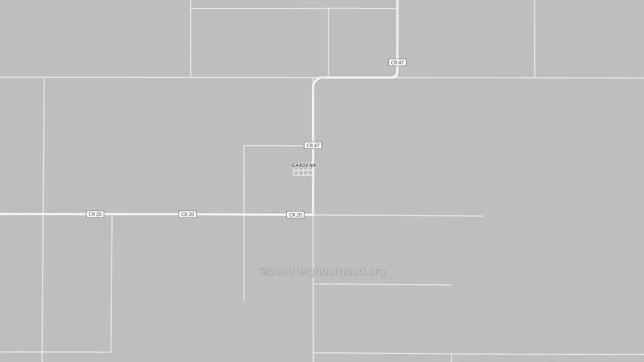 Bike Grade map of Gardena, ND