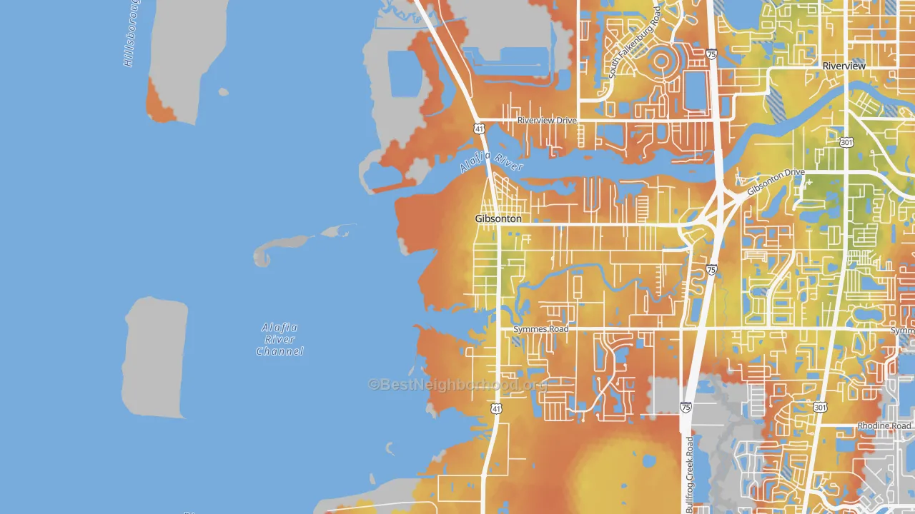 Bike Grade map of Gardenville, FL