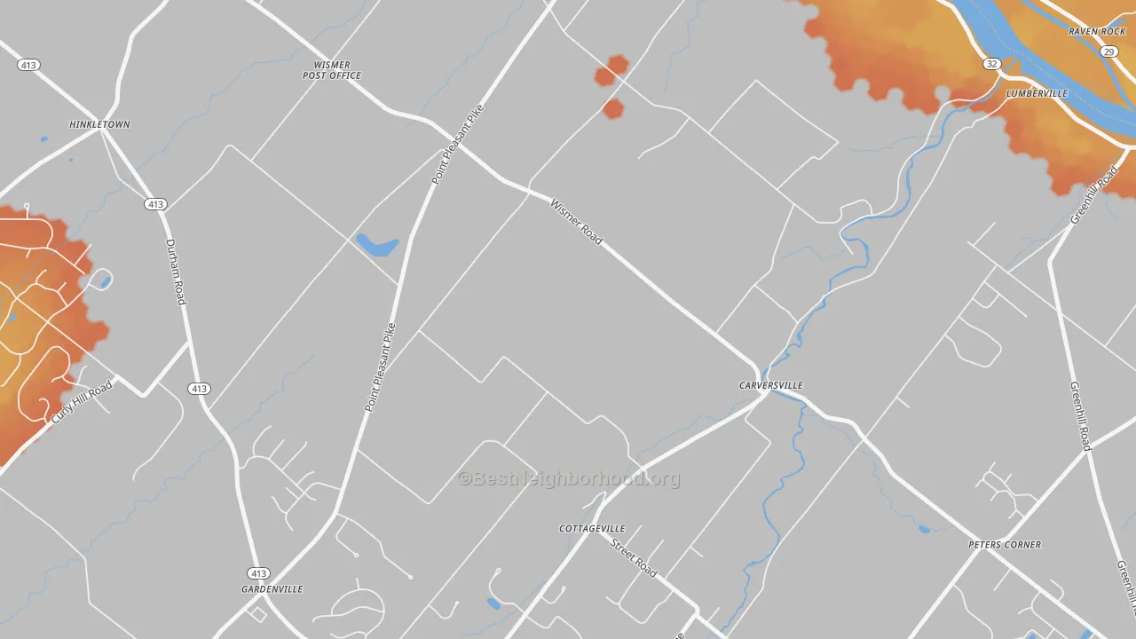Bike Grade map of Gardenville, PA
