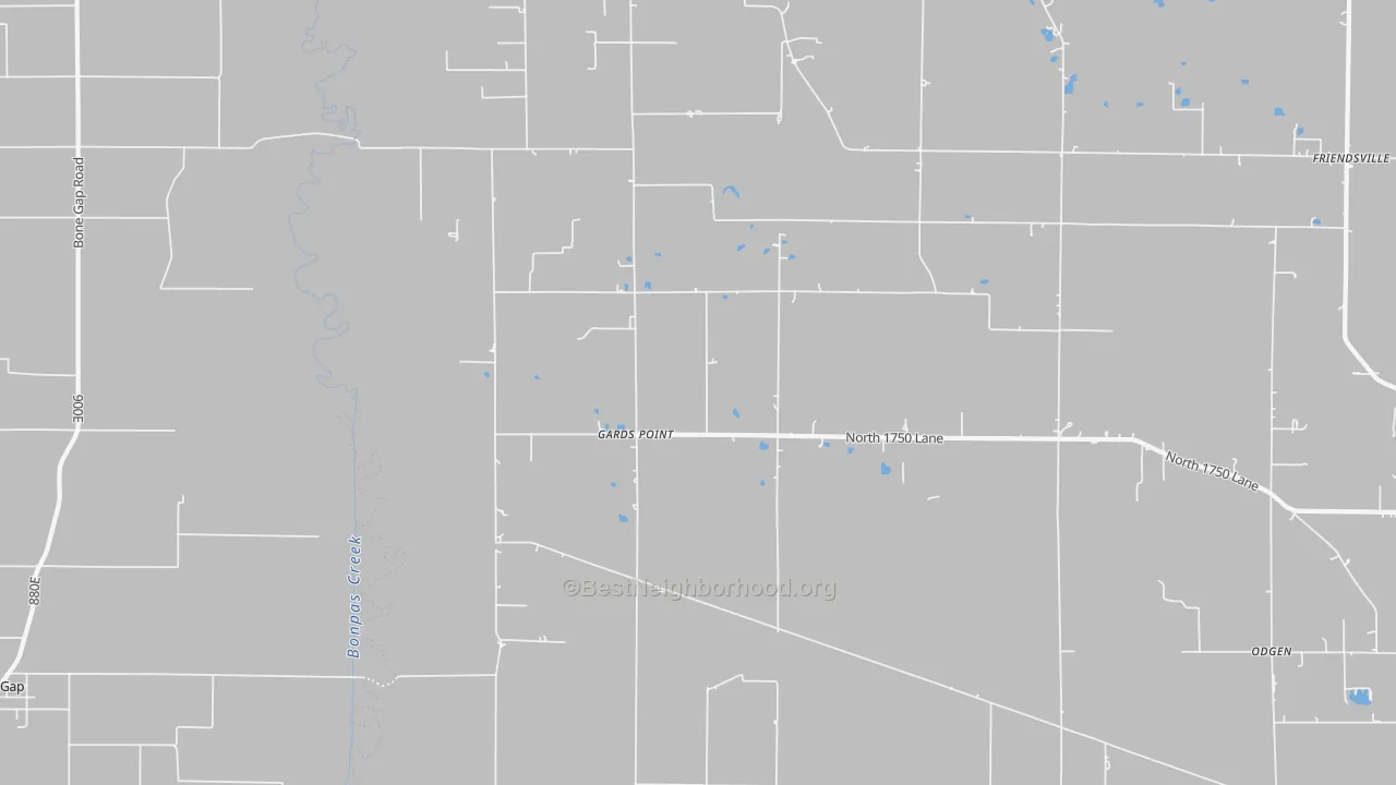 Bike Grade map of Gards Point, IL