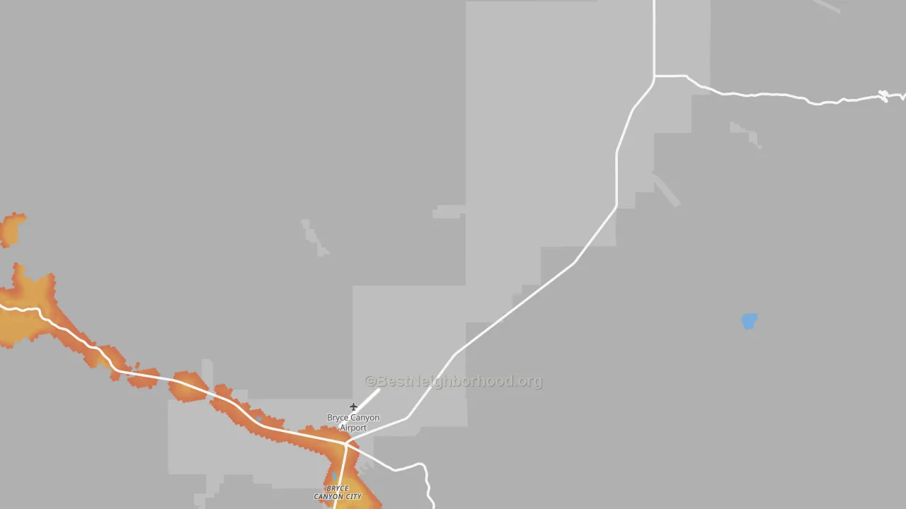 Bike Grade map of Garfield County, UT