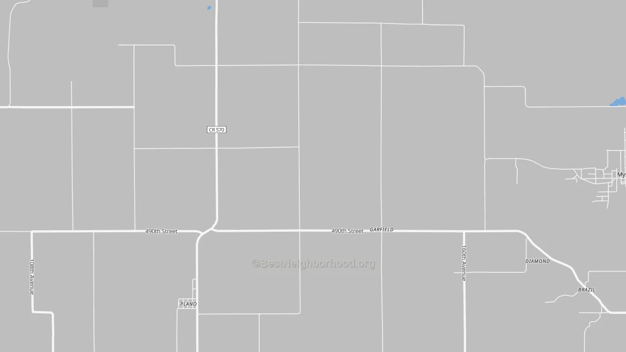 Bike Grade map of Garfield, IA