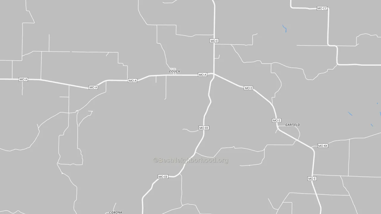 Bike Grade map of Garfield, MO