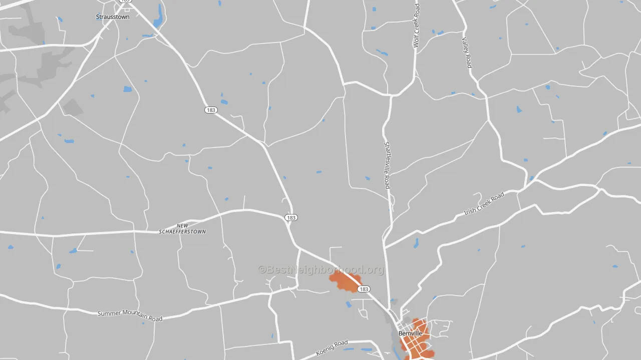 Bike Grade map of Garfield, PA