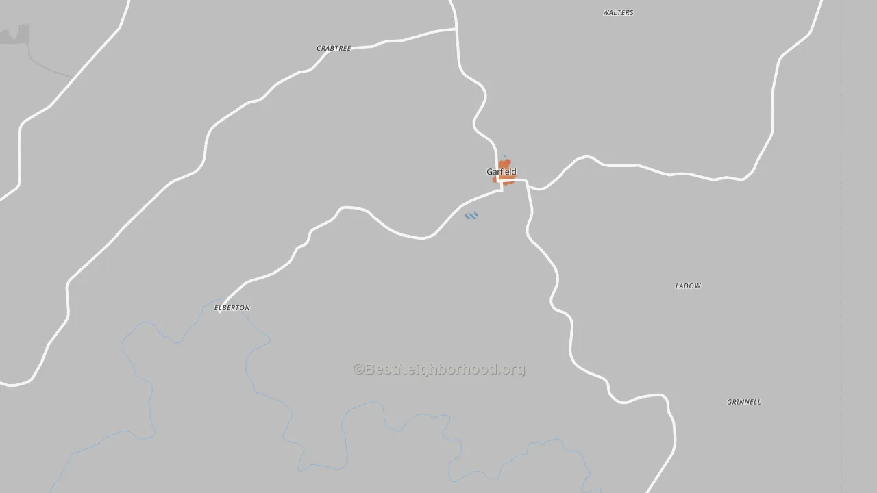 Bike Grade map of Garfield, WA