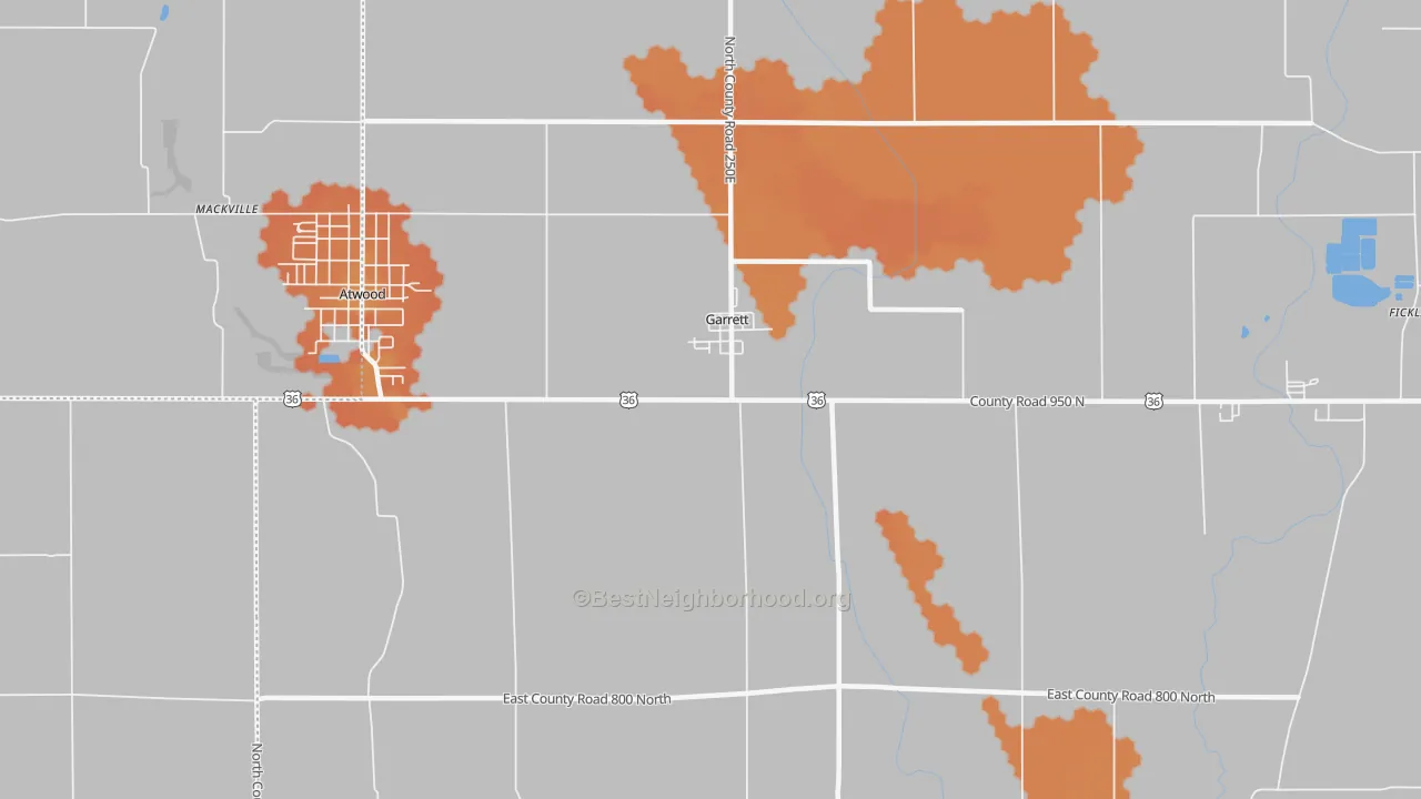 Bike Grade map of Garrett, IL