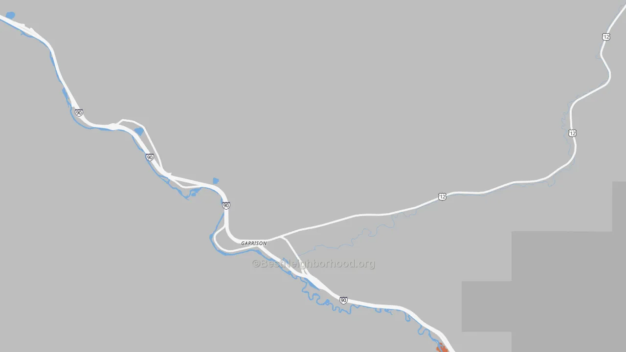 Bike Grade map of Garrison, MT