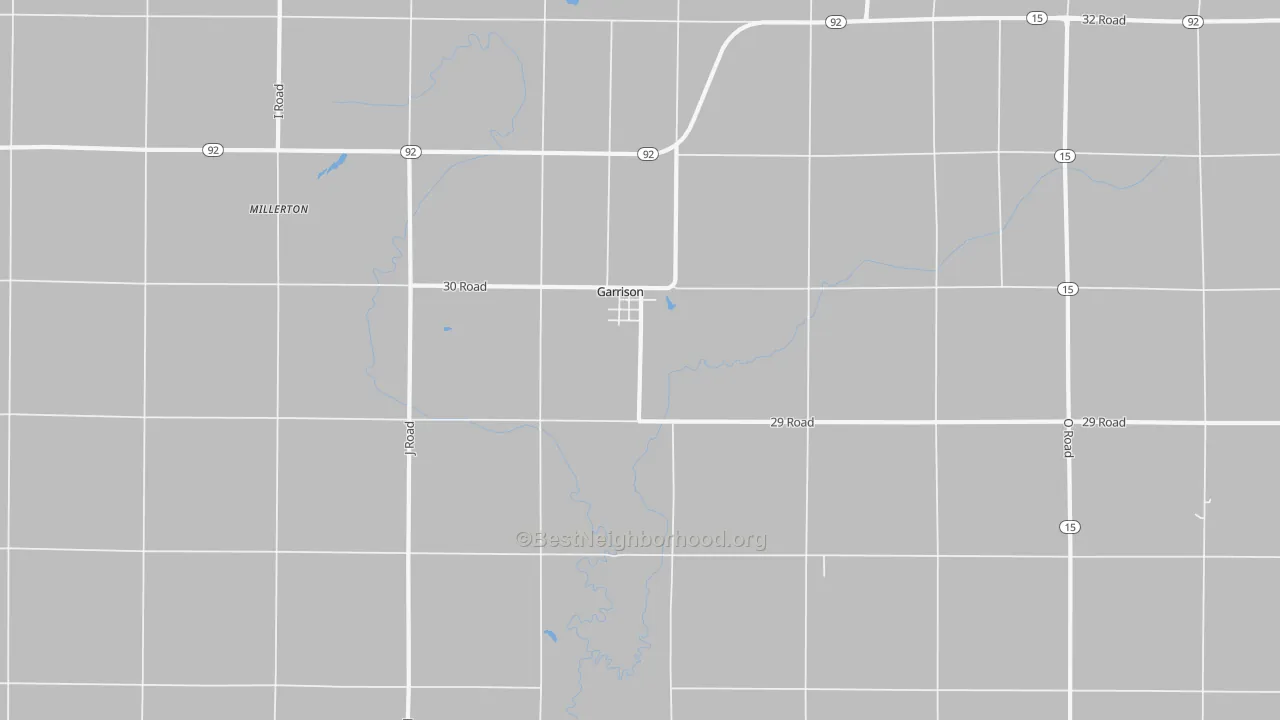 Bike Grade map of Garrison, NE