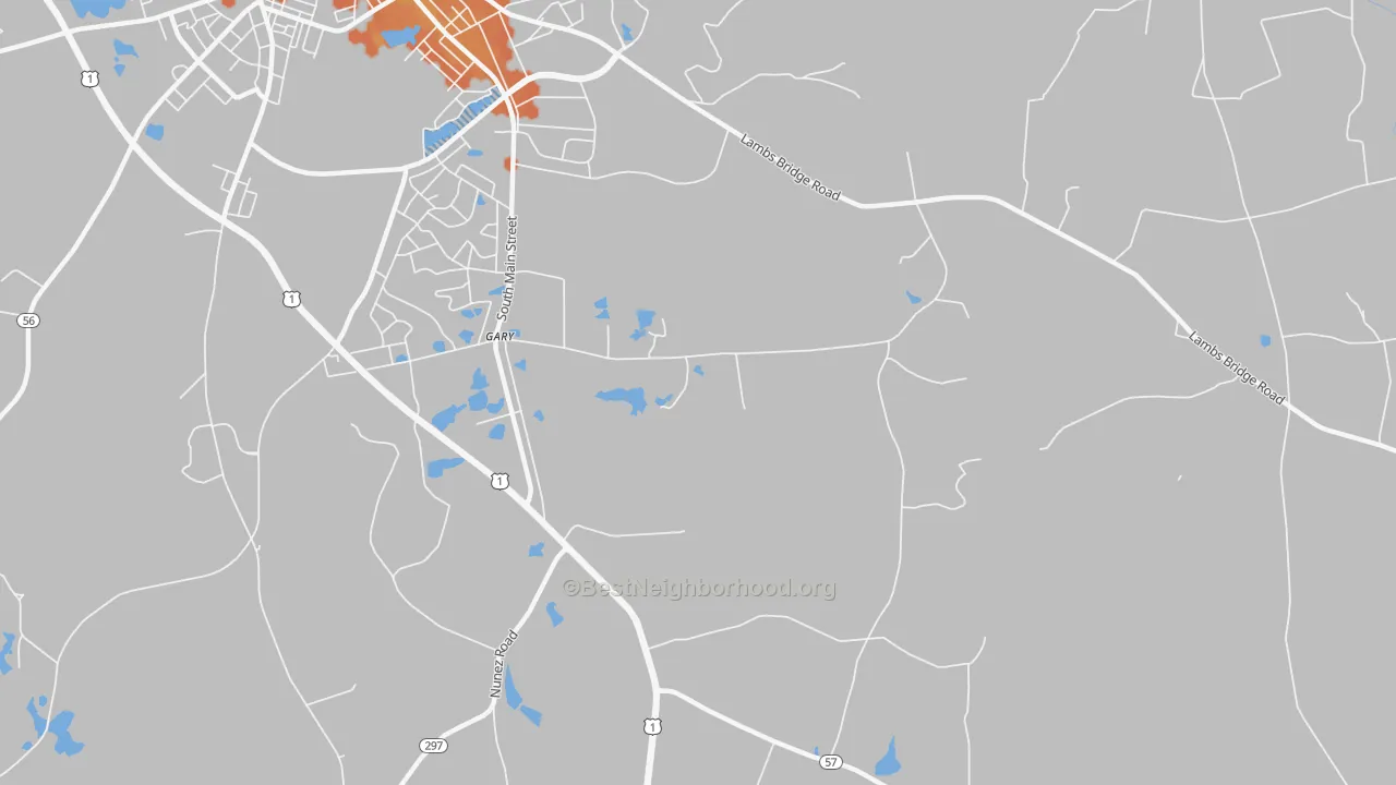Bike Grade map of Gary, GA