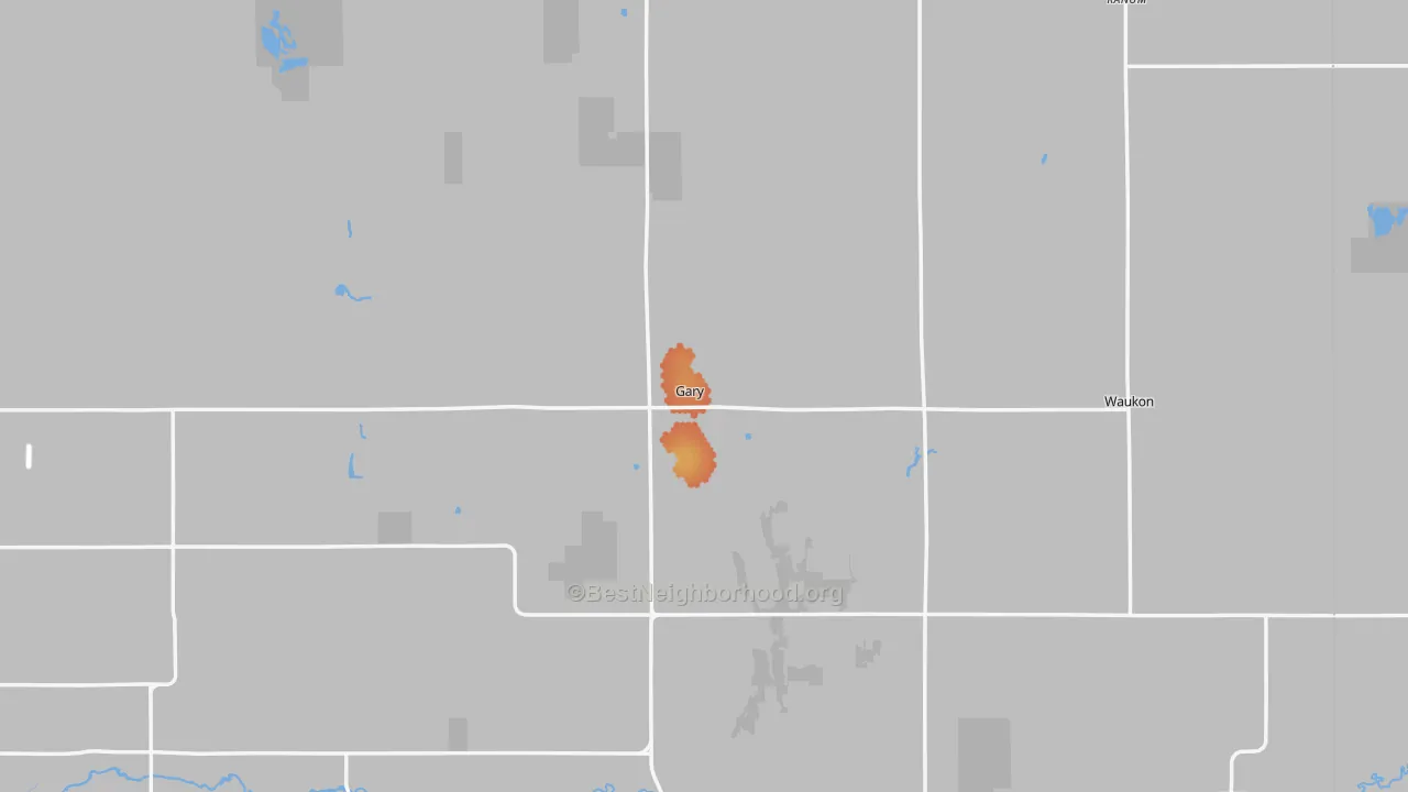 Bike Grade map of Gary, MN