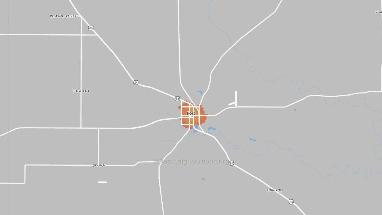 Bike Grade map of Garza County, TX