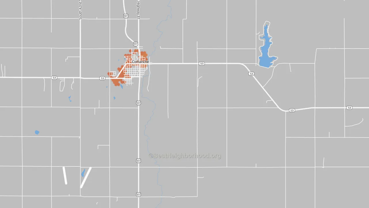 Bike Grade map of Gas City, OK