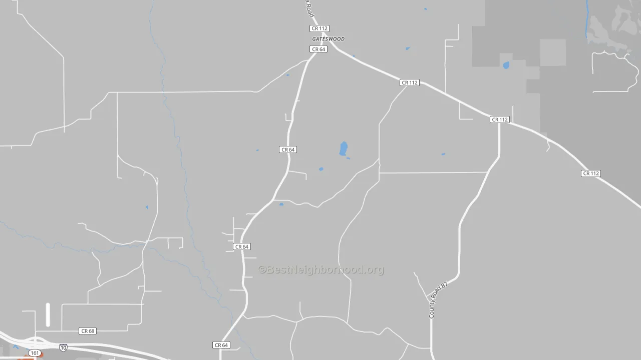 Bike Grade map of Gateswood, AL