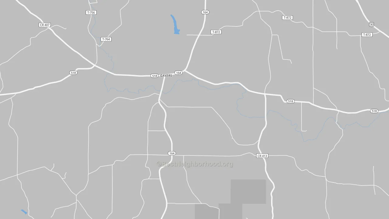 Bike Grade map of Gavers, OH