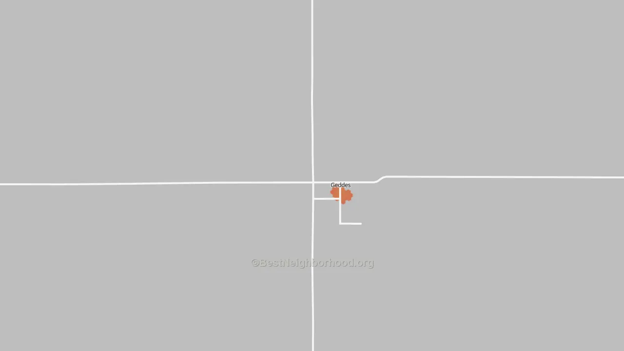 Bike Grade map of Geddes, SD