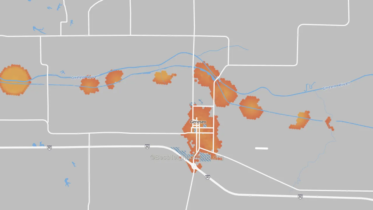 Bike Grade map of Geneseo, IL