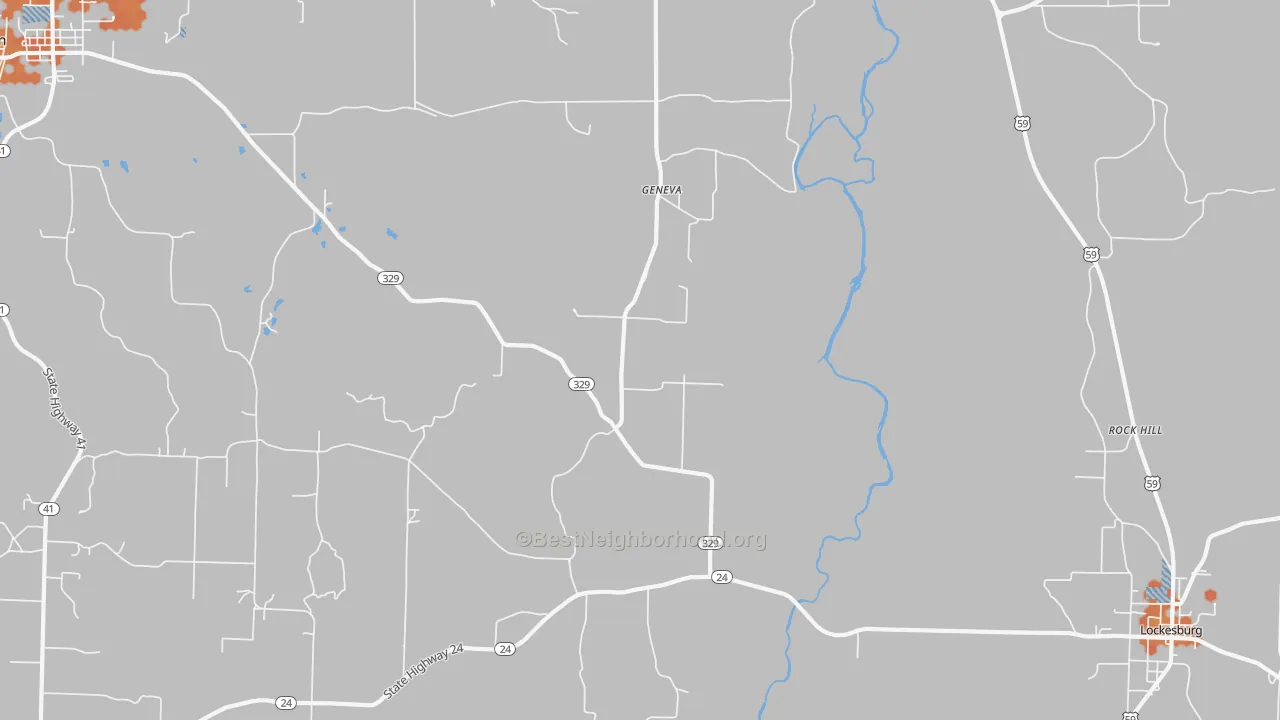 Bike Grade map of Geneva, AR