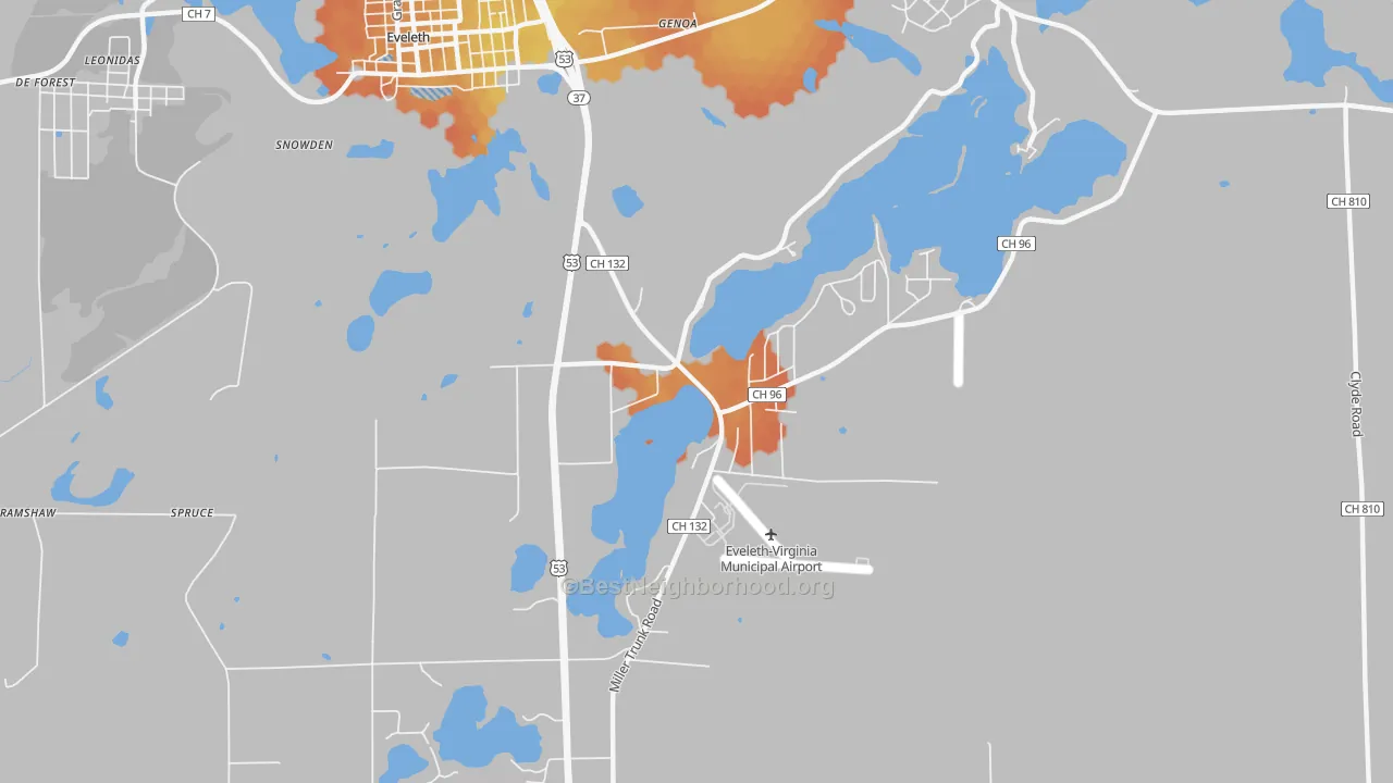 Bike Grade map of Genoa, MN