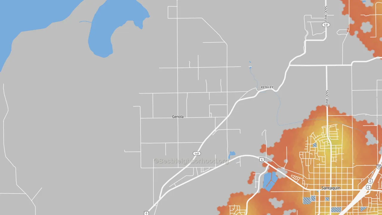 Bike Grade map of Genola, UT
