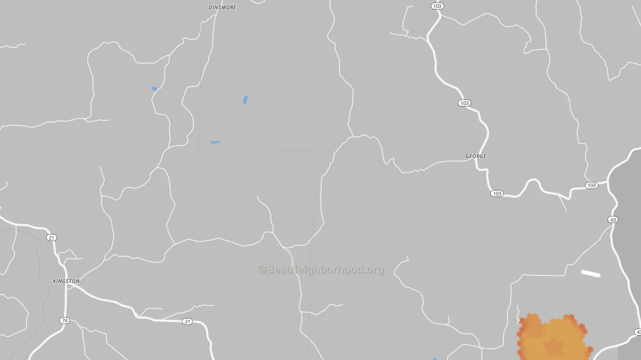 Bike Grade map of George, AR
